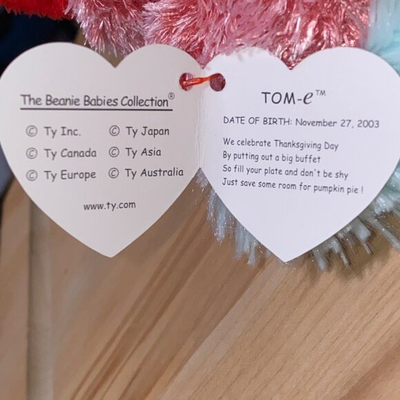 TY Beanie Babies 10th Anniversary Turkey Plush Toy - Picture 7 of 10